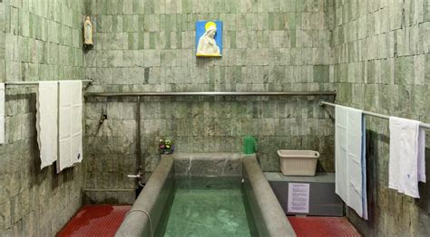 The Healing Baths in Lourdes, France .